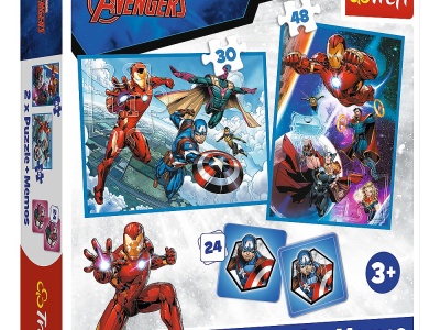 PUZZLE TREFL 2IN1 MEMO AVENGERS EROII IN ACTIUNE - Img 1