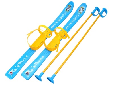 Schiuri din plastic pentru copii, (3350) Technok, 76 cm, albastru - Img 1