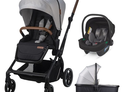 Sistem modular 3in1 Coccolle Saliara Greystone + Scoica Coccolle Knox Anthracite - Img 1