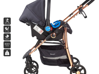BabyGo - Carucior Style 3 in 1 Black-Rose - Img 4