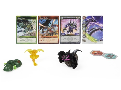 BAKUGAN PLATINUM POWERUP S4 WARRIOR WHALE NANO FURY SI NANO SLEDGE - Img 2
