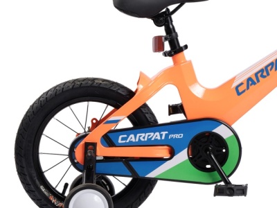 Bicicleta Copii 3-5 ani Carpat PRO C14122B 14", Portocaliu/Albastru - Img 4