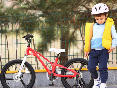 Bicicleta Copii 5-7 ani Galaxy G1801C 18", Rosu/Alb - Img 3
