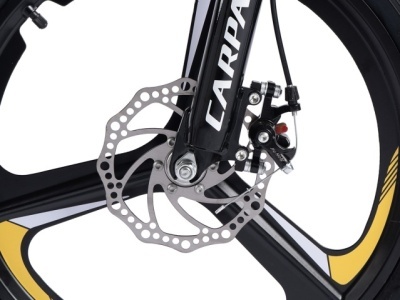 Bicicleta Copii MTB Carpat 20" C20343A, Roti Magneziu, Cadru Magneziu, Frane Disc, 7 Viteze, Gri/Galben - Img 11