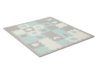 COVORAS DE JOACA KINDERKRAFT LUNO SHAPES, PUZZLE 3D, SPUMA, MINT - Img 2