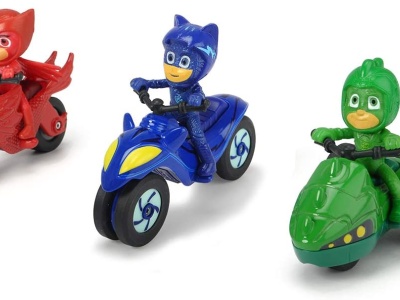 EROI IN PIJAMALE SET 3 MOTOCICLETE CU FIGURINA SCARA 1:64 - Img 2
