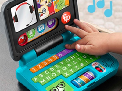 FISHER PRICE LAUGH&LEARN LAPTOP INTERACTIV IN LIMBA ROMANA - Img 4
