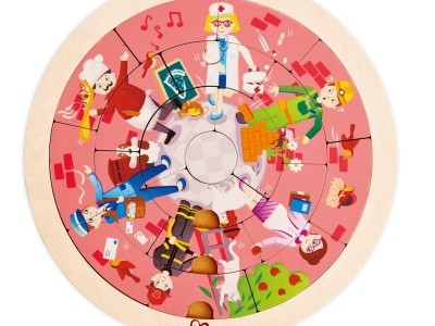 HAPE PUZZLE ROTUND CU 2 FETE - Img 2
