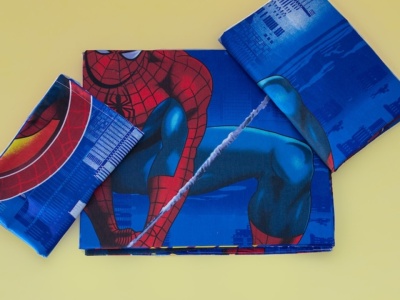 Lenjerie 3 piese Pat 140x70 Spiderman albastru - Img 2