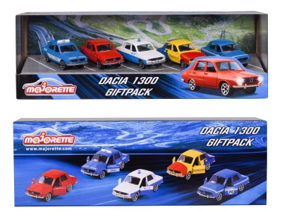 MAJORETTE SET 5 MASINUTE METALICE DACIA 1300 7.5CM - Img 1
