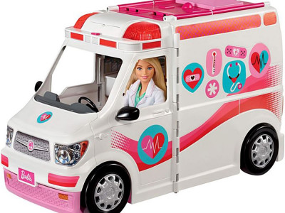 Masina ambulanta Barbie by Mattel I can be Clinica mobila 2 in 1 - Img 1