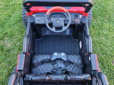 Masinuta electrica pentru copii cu telecomanda , UTV HC RED, 4x4, roti EVA, 12V - Img 3