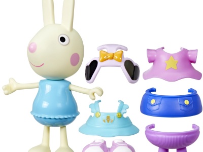 PEPPA PIG SET FIGURINA SI ACCESORII VESTIMENTARE IEPURASUL REBECCA 15CM - Img 1