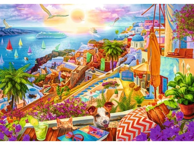 PUZZLE 1000 PREMIUM PLUS TEA TIME VIZITAND SANTORINI - Img 2