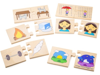 Puzzle din lemn - Notiuni opuse - Img 1