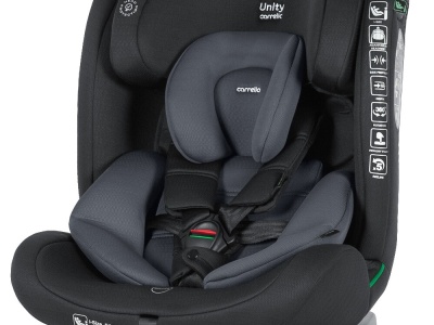 Scaun auto rotativ 360°, SPS, Top Tether, Carrello UNITY i-SIZE 40-150 cm ISOFIX Accord Grey - Img 1
