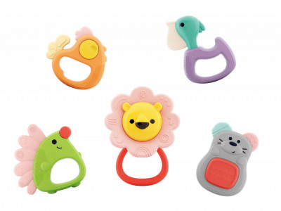 SET 5 JUCARII PENTRU DENTITIE IN CUTIE FOREST BABY - Img 2