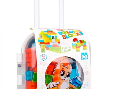 Set 90 de cuburi de constructie in troliu TechnoK - Img 1