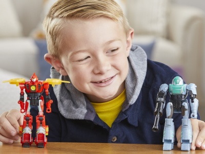 TRANSFORMERS EARTHSPARK SET 2 FIGURINE TERRAN TWITCH SI ROBBY MALTO - Img 3