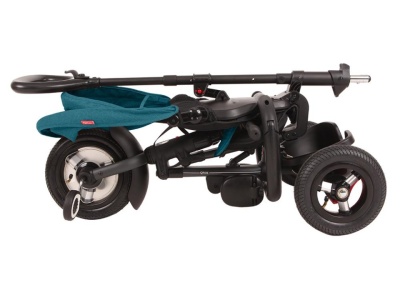 Tricicleta cu roti de cauciuc Qplay Rito Rubber Albastru Deschis - Img 6