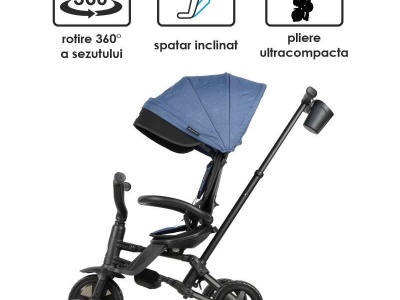 Tricicleta ultrapliabila Qplay Nova Niello Albastru - Img 22