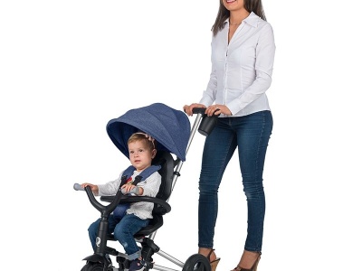 Tricicleta ultrapliabila Qplay Nova Rubber albastru inchis - Img 3