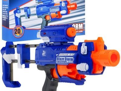 Arma de jucarie Blaze Storm Barricade semi automata cu baterii si 20 gloante - Img 3