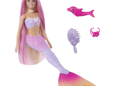 BARBIE COLOR CHANGE PAPUSA SIRENA CU PAR ROZ - Img 2