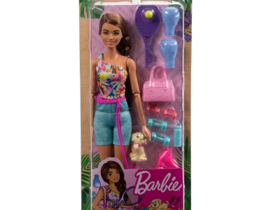 BARBIE SET DE JOACA CU ACCESORII PAPUSA BARBIE SPORTIVA - Img 1