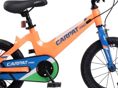 Bicicleta Copii 3-5 ani Carpat PRO C14122B 14", Portocaliu/Albastru - Img 5
