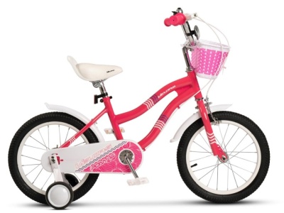 Bicicleta Copii 4-6 ani Velors V1604B 16", Fucsia - Img 1