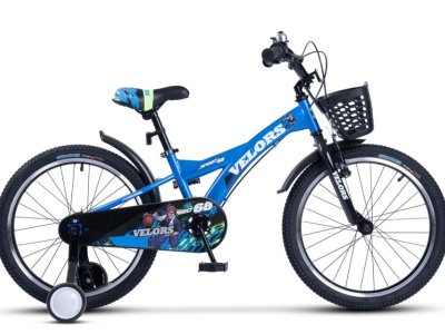 Bicicleta Copii 7-10 ani Velors V2001A 20", albastru - Img 1