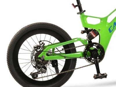Bicicleta Copii MTB-FS Carpat 20" C20344A, Verde/Albastru - Img 4