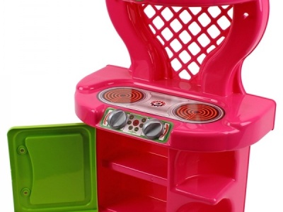 Bucatarie pentru copii simpla, TechnoK, 60 cm, fara accesorii, roz - Img 1