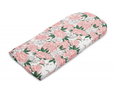 Cosulet cuib bebelus Minky bumbac 70x30 cm Sensillo Flori Gri - Img 3