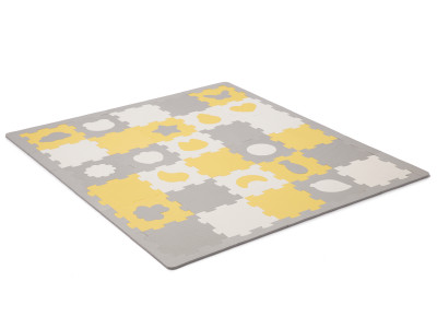 COVORAS DE JOACA KINDERKRAFT LUNO SHAPES, PUZZLE 3D, SPUMA, YELLOW - Img 1