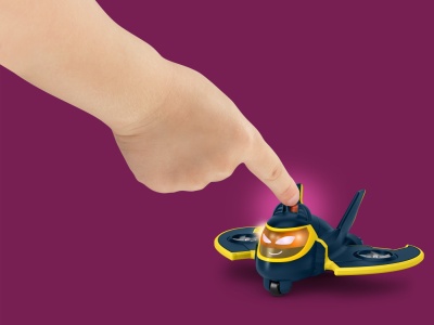 FISHER PRICE BATWHEELS SET 2 MASINUTE CU LUMINI REDBIRD SI BATWING SCARA 1:55 - Img 4