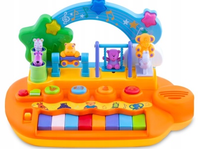 Jucarie interactiva pentru copii, multifunctionala, cu pian, animale in miscare, sunete si lumini, Ricokids, RK-749 - Img 2