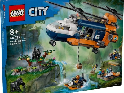 LEGO CITY ELICOPTERUL UNUI EXPLORATOR AL JUNGLEI LA TABARA DE BAZA 60437 - Img 1