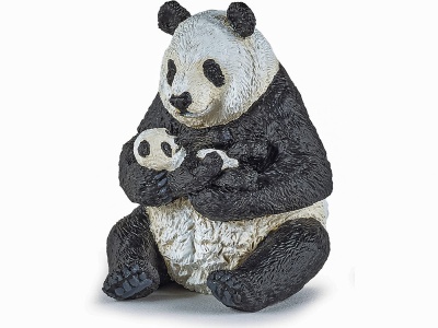 PAPO FIGURINA URS PANDA SEZAND CU PUI IN BRATE - Img 1