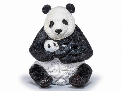 PAPO FIGURINA URS PANDA SEZAND CU PUI IN BRATE - Img 2