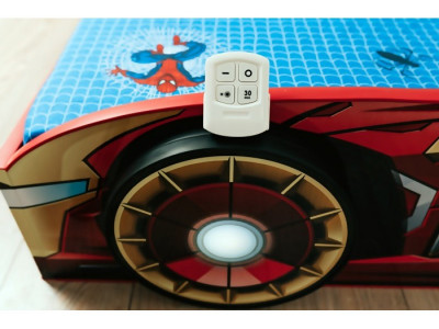 Pat masina Iron man cu lumini 160x80 - Img 2