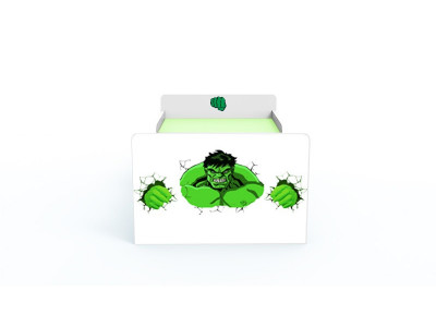 Pat tineret Hulk cu saltea 2-12 ani - Img 4