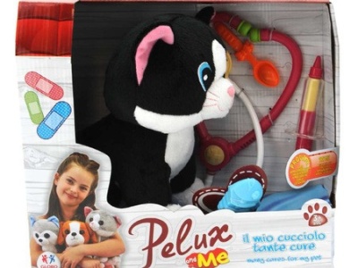 Pisica neagra de plus cu baterii si accesorii veterinar, Pelux and me - Img 2