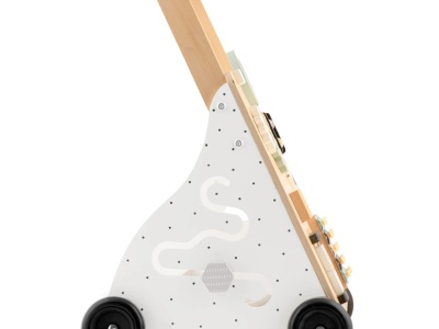 Premergator Impingator din lemn, tip carucior, pentru copii, Ricokids, RK-875, cu tabla de activitati, - Img 4