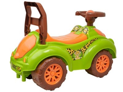 Premergator ride-on TechnoK, masinuta vesela, cu claxon, tigru, verde - Img 3