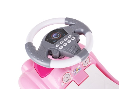 Premergator ride-on TechnoK, masinuta vesela, cu efecte sonore si luminoase, roz - Img 3