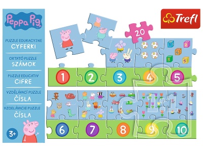PUZZLE EDUCATIONAL 20 PIESE NUMERE PEPPA PIG - Img 3