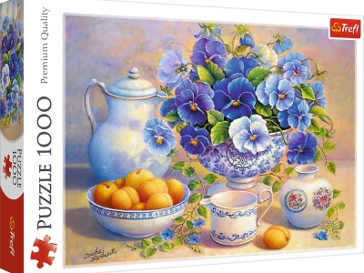 PUZZLE TREFL 1000 BUCHET ALBASTRU - Img 1