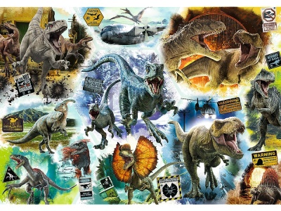 PUZZLE TREFL 1000 JURASSIC WORLD PE URMELE DINOZAURILOR - Img 2